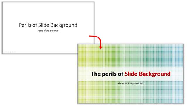 Plain Slide Vs Slide With Background