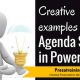 Creative Examples of Agenda Slide in PowerPoint